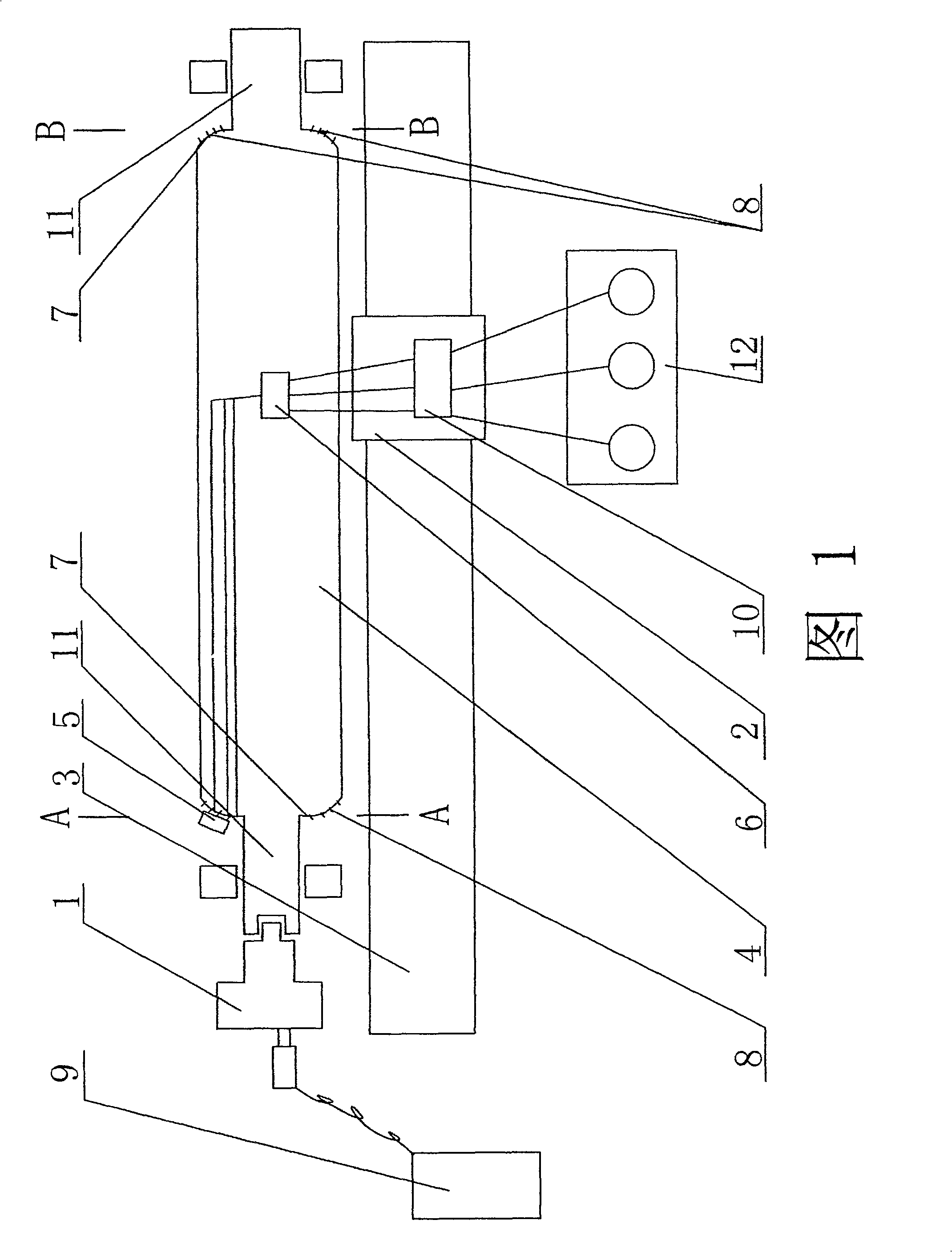 Continuous axial fiber arrangement method and its equipment