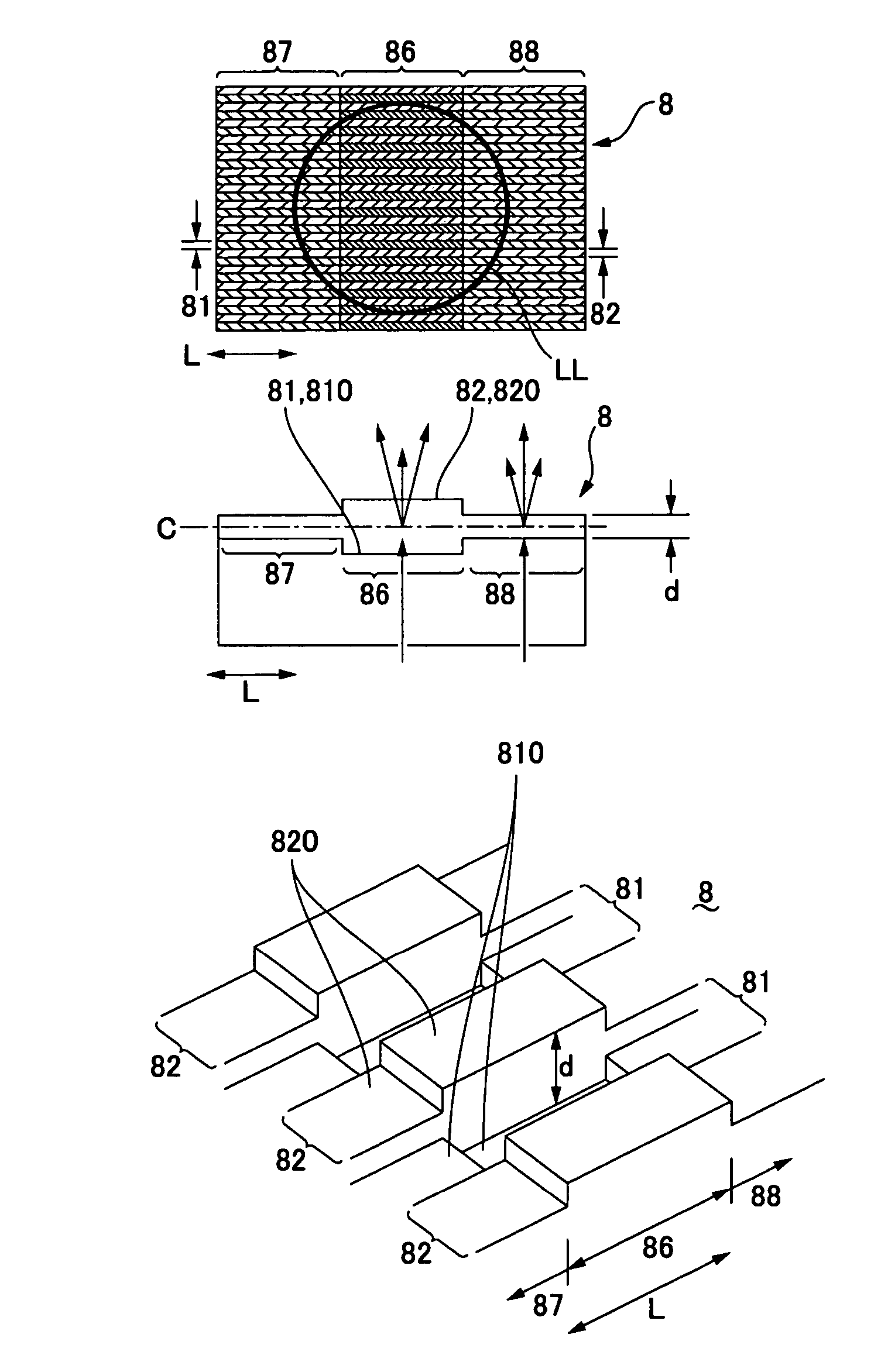 Diffraction element and optical disk device