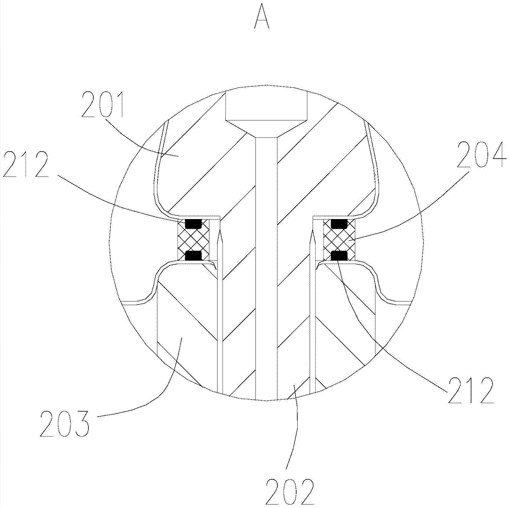 A glass-lined detachable stirrer with screw connection