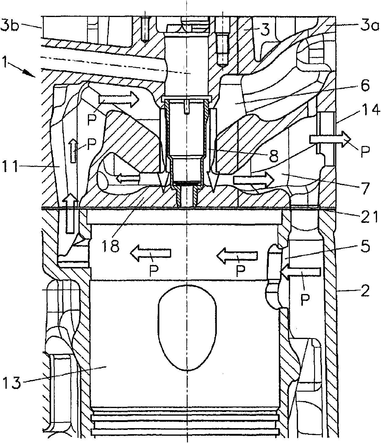 Liquid-cooled internal combustion engine