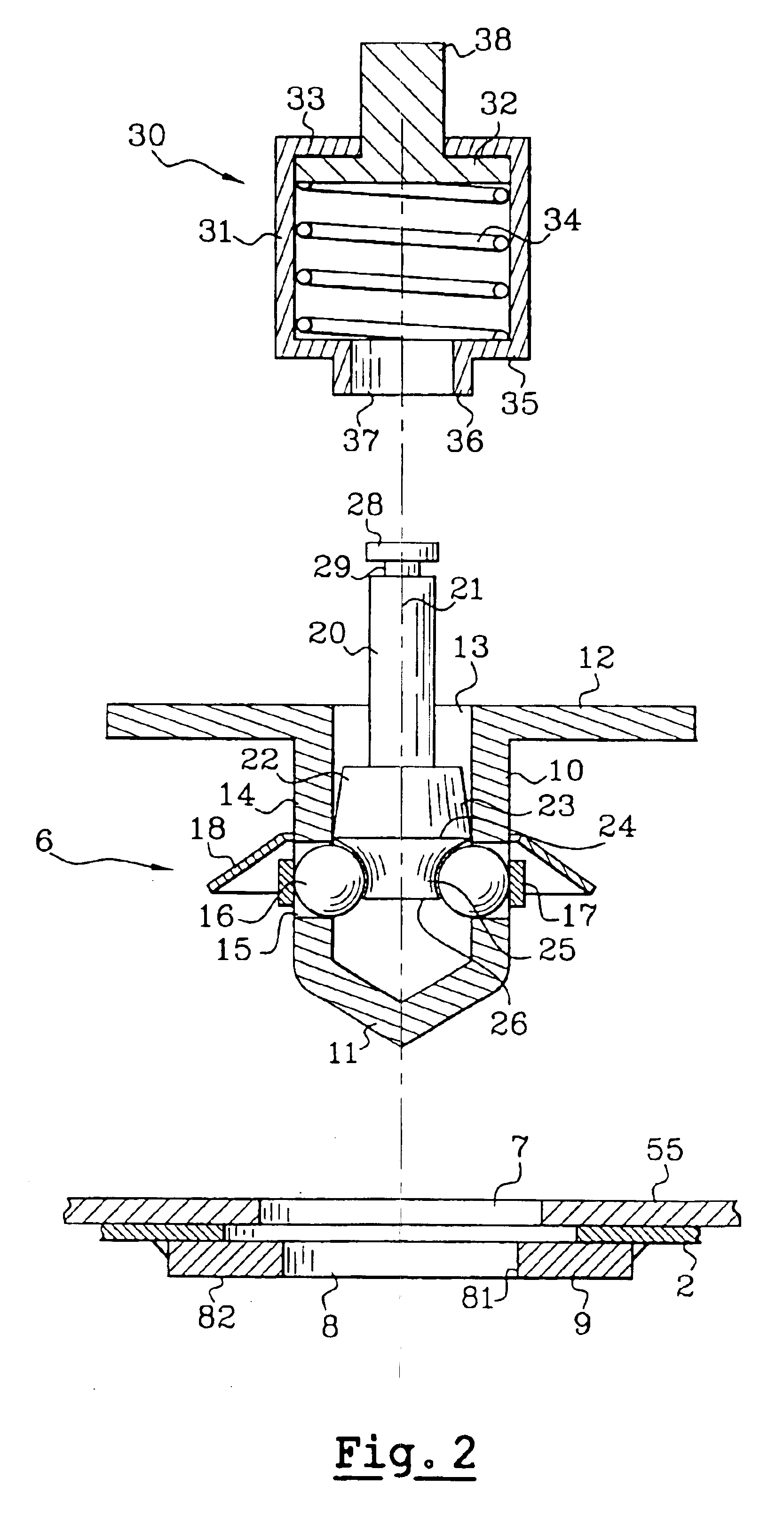 Assembly system based on a ball anchoring device