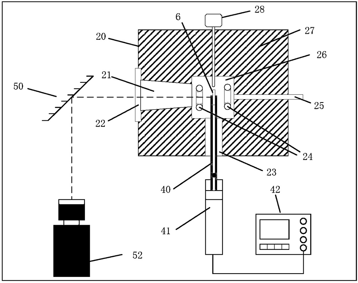 High-temperature tensile experiment device and method