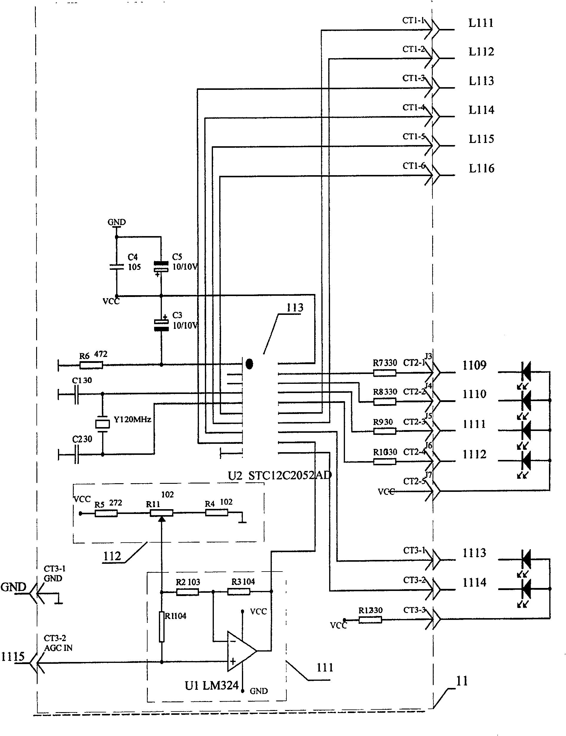 Automatic gain-controlled voltage receiver of satellite signal