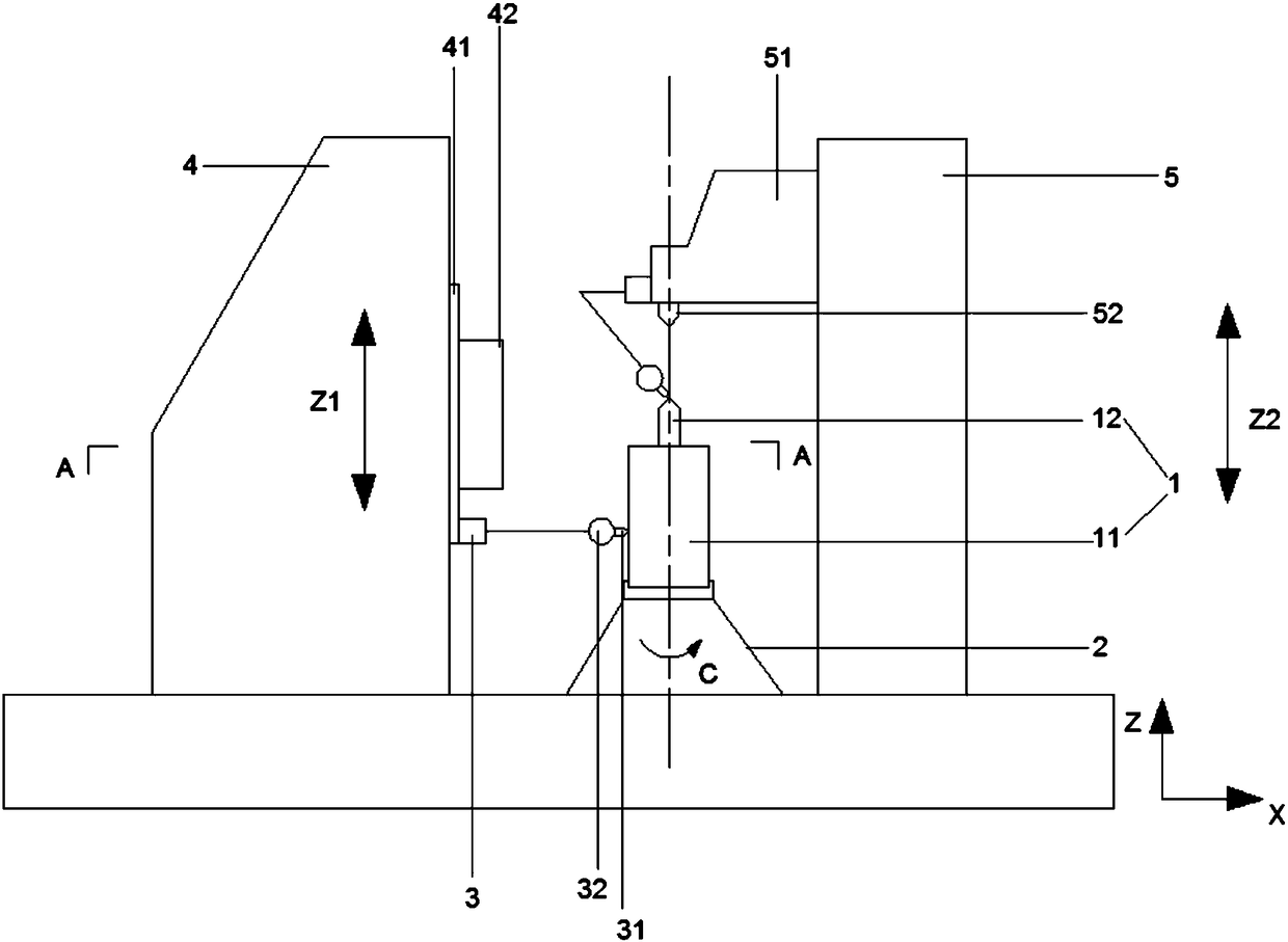 Geometric precision testing method for vertical machine tool with external bracket