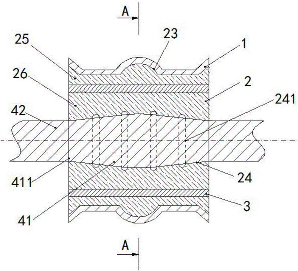 Anti-axial-disengaging wear-resistant transverse stabilizer bar bush