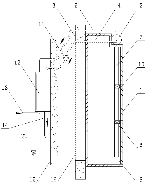 Window fence type split solar water heater