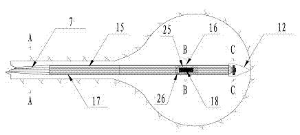 Explosion expanded internal anchor head prestressed anchor cable for strengthening weak rock and anchoring method thereof