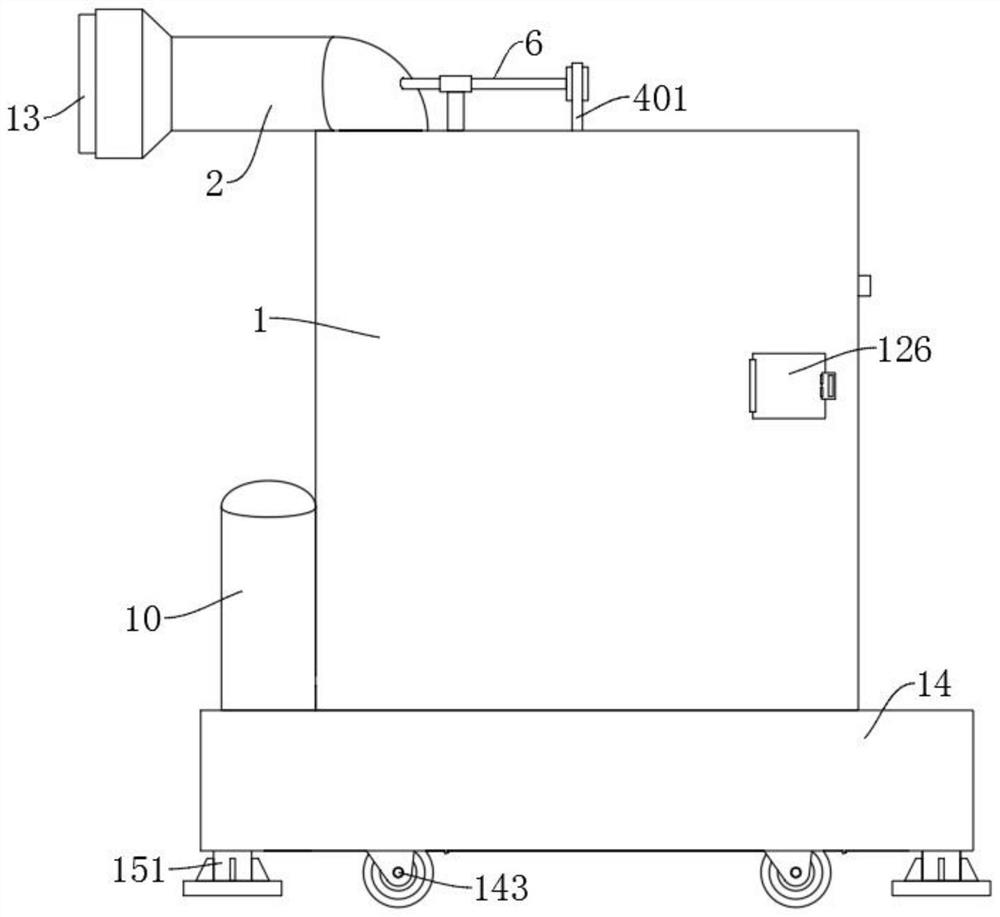 Air purification device for pneumology department