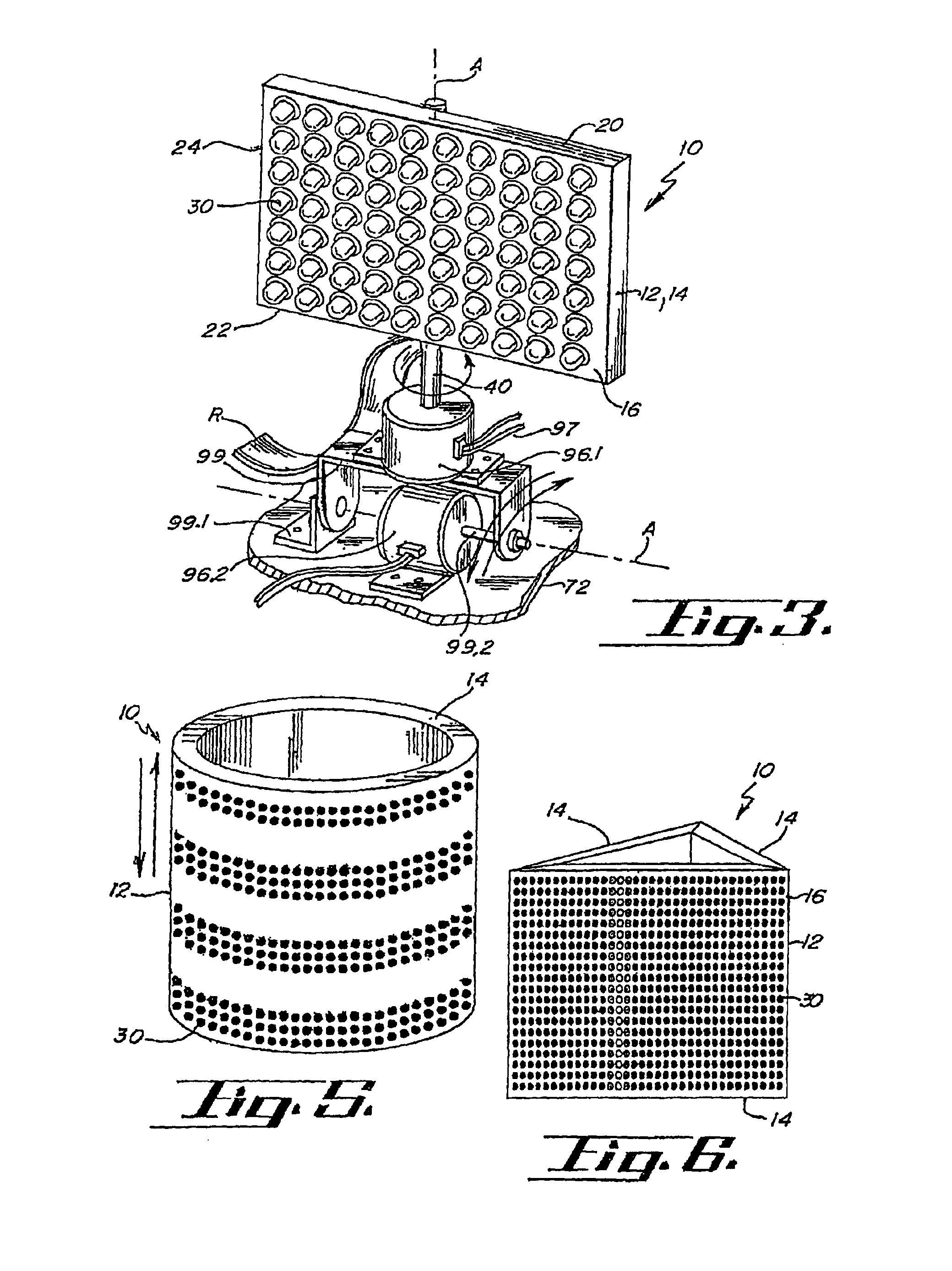 Replacement LED lamp assembly and modulated power intensity for light source