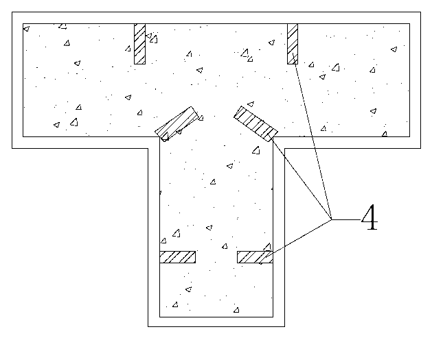 Multi-chamber type steel pipe and concrete combined T-shaped column