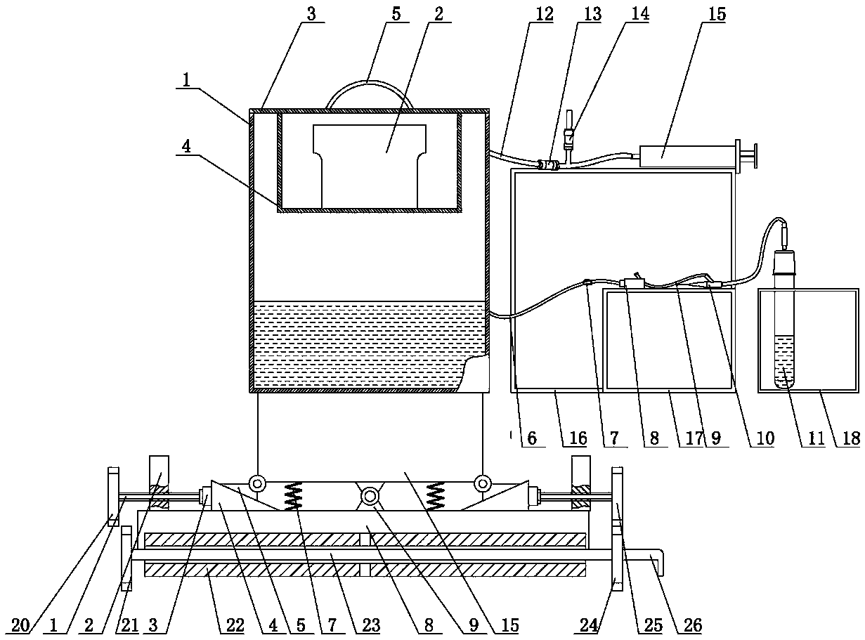 Tester capable of simulating any atmospheric pressure environment of container for venous blood specimen collection