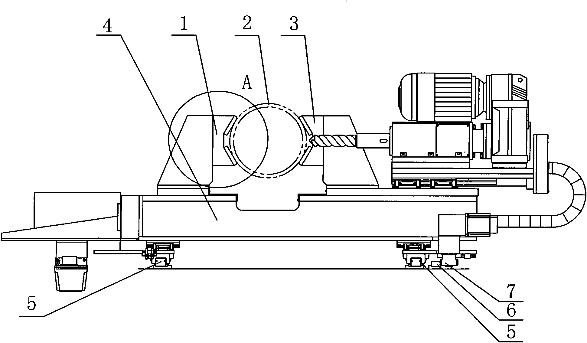 Swing clamp for pipe numerical control drilling machine