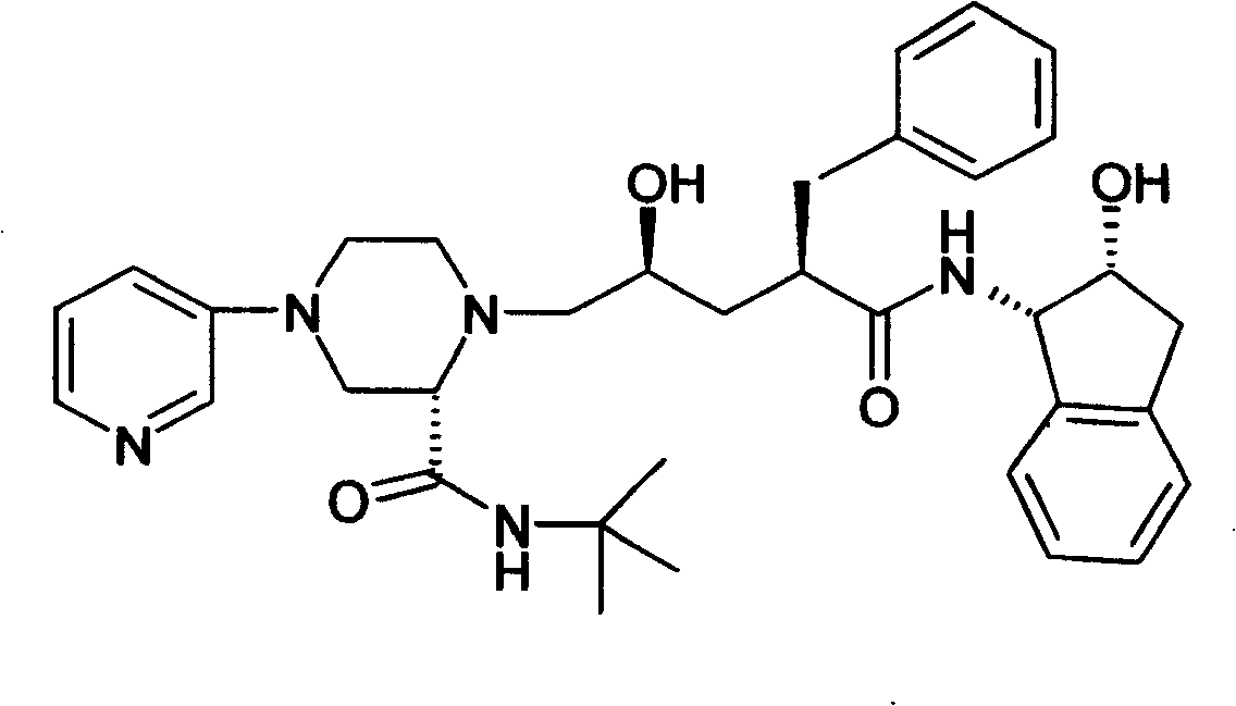 Oral quick release preparation of indinavir, and preparing method