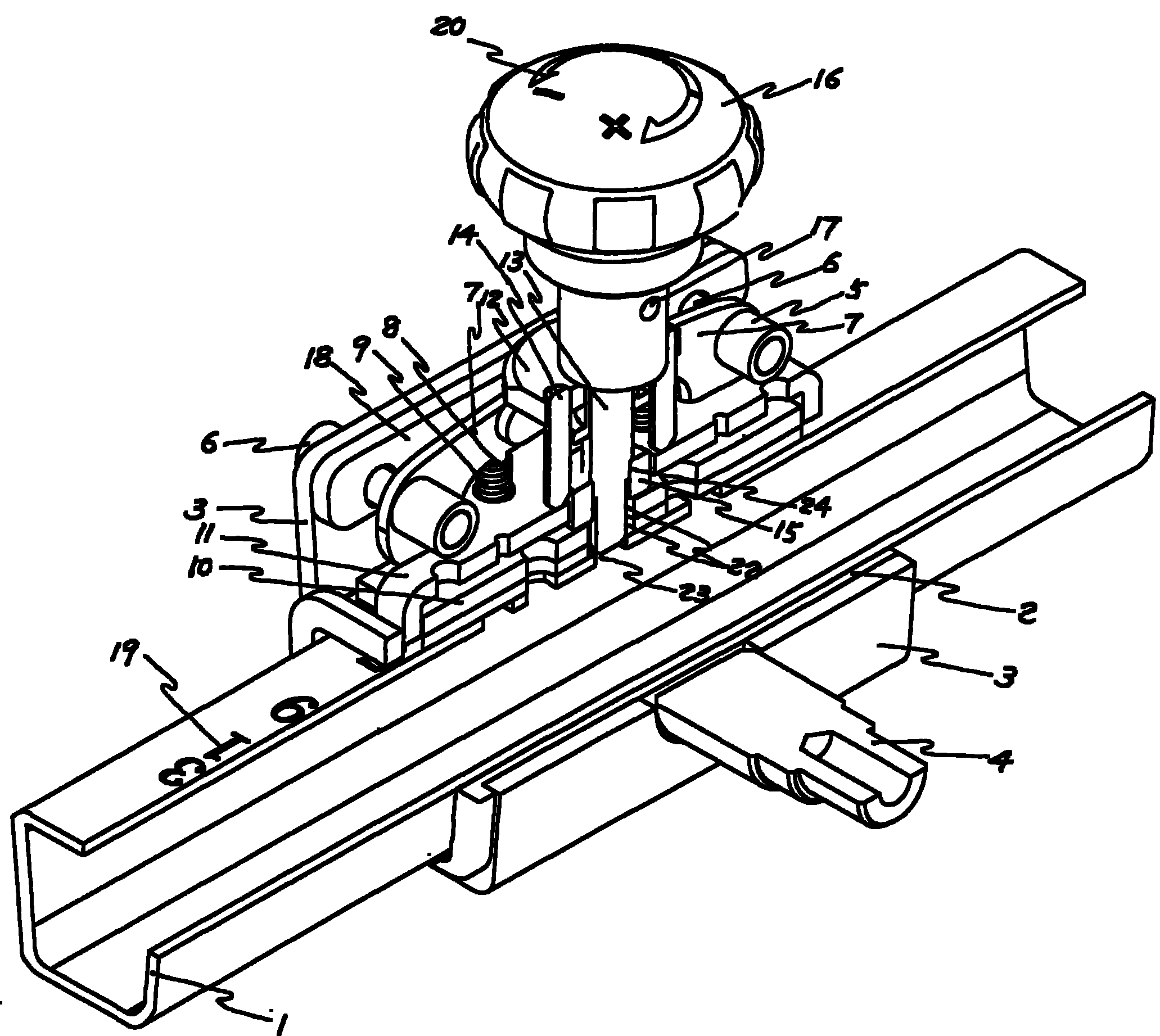 Single-knob adjusted locking and positioning mechanism