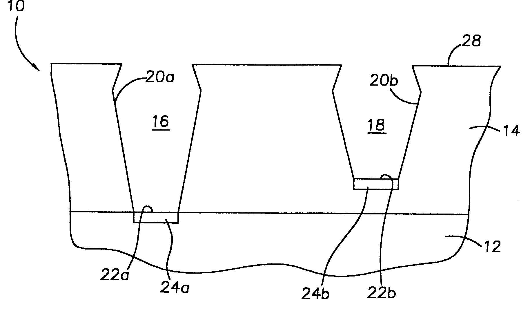 Method for filling electrically different features