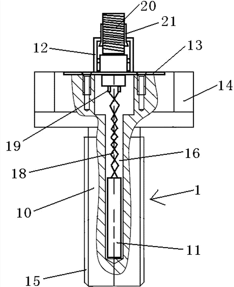 Anti-intensive-impact and high-voltage-resistant temperature pressure sensor combined device