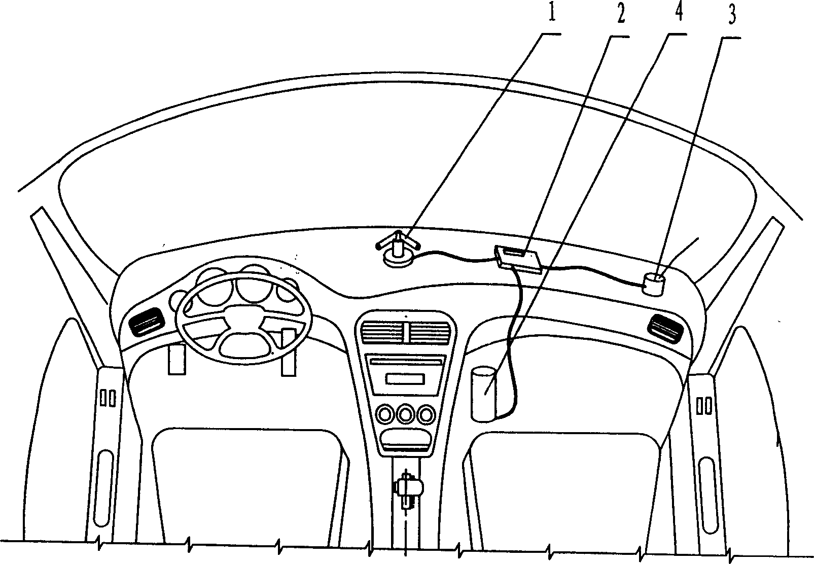 Infrared alarming device for automobile anti-theft