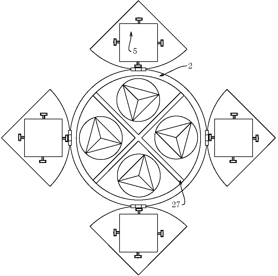 All-position display device for artistic designing works