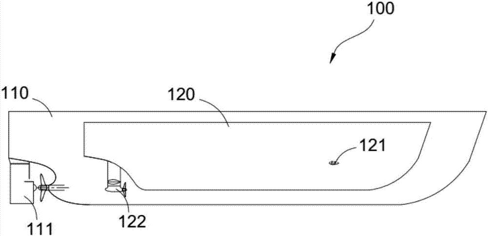 Composite triple-hulled vessel with aid-to-navigation hydrofoils