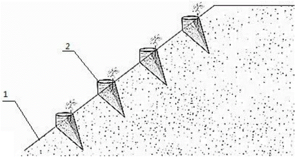 Ecological slope protection structure favorable for growth and reproduction of plants and using method of ecological slope protection structure