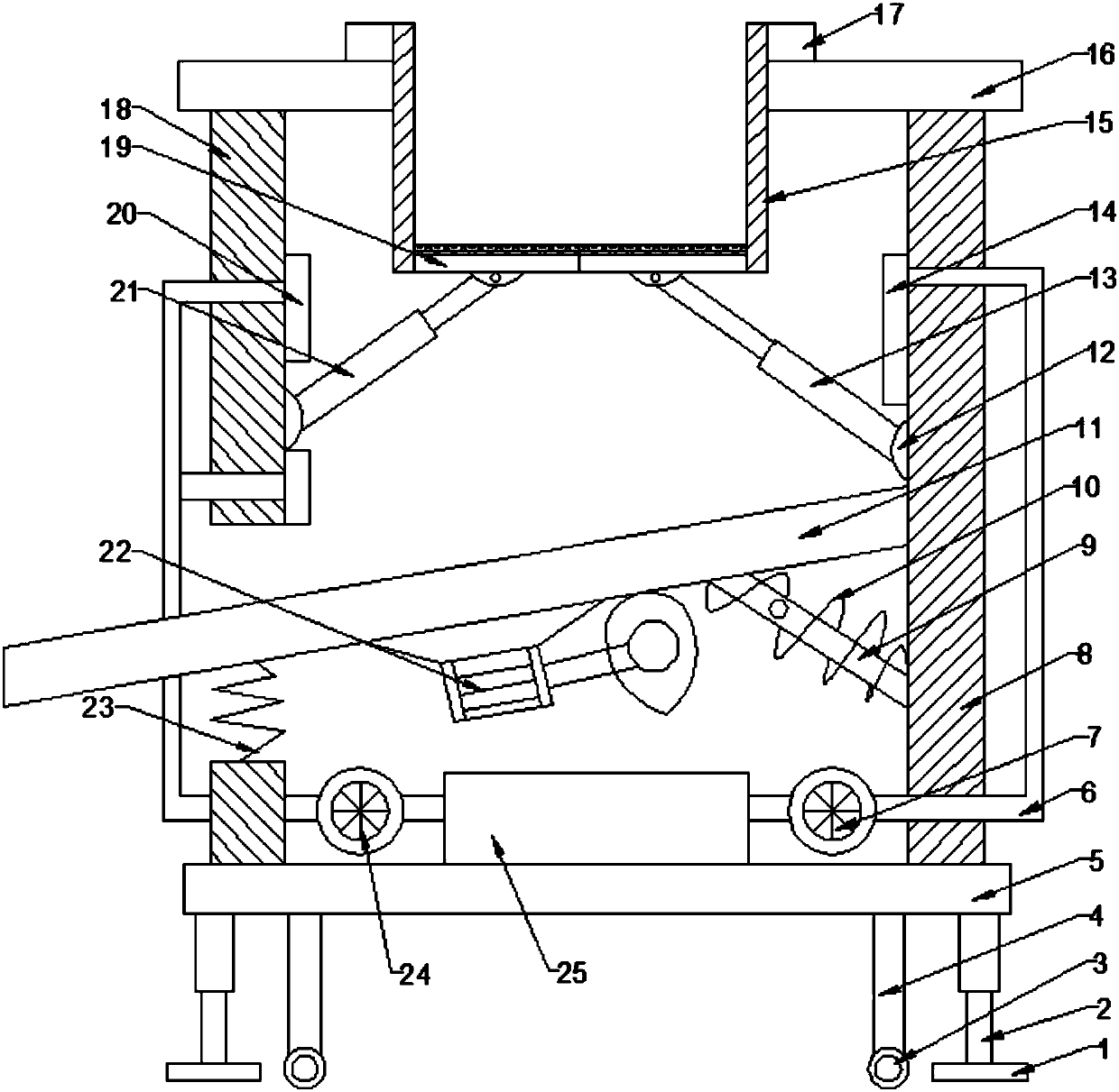 Dust-removal industrial material unloading machine