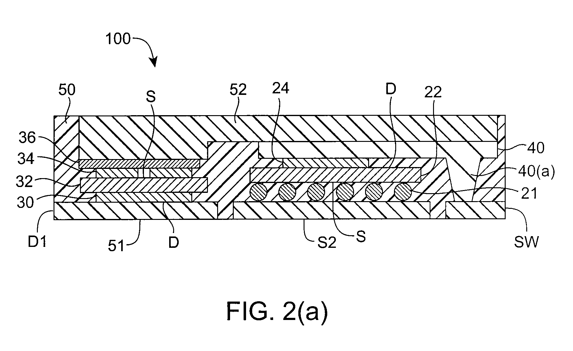 Semiconductor die package including multiple dies and a common node structure