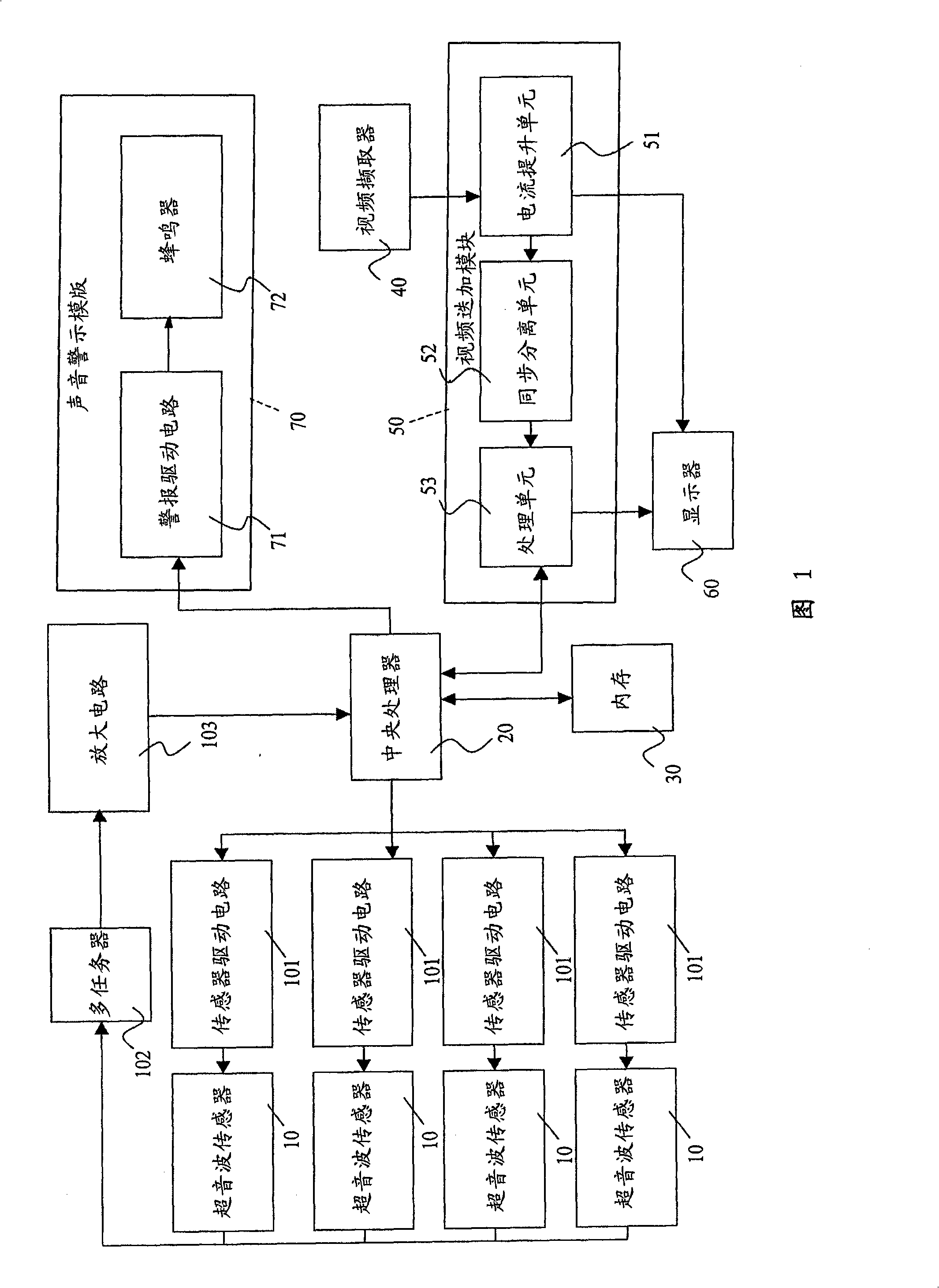 Vehicular obstacle detection device capable of indicating obstacle distance