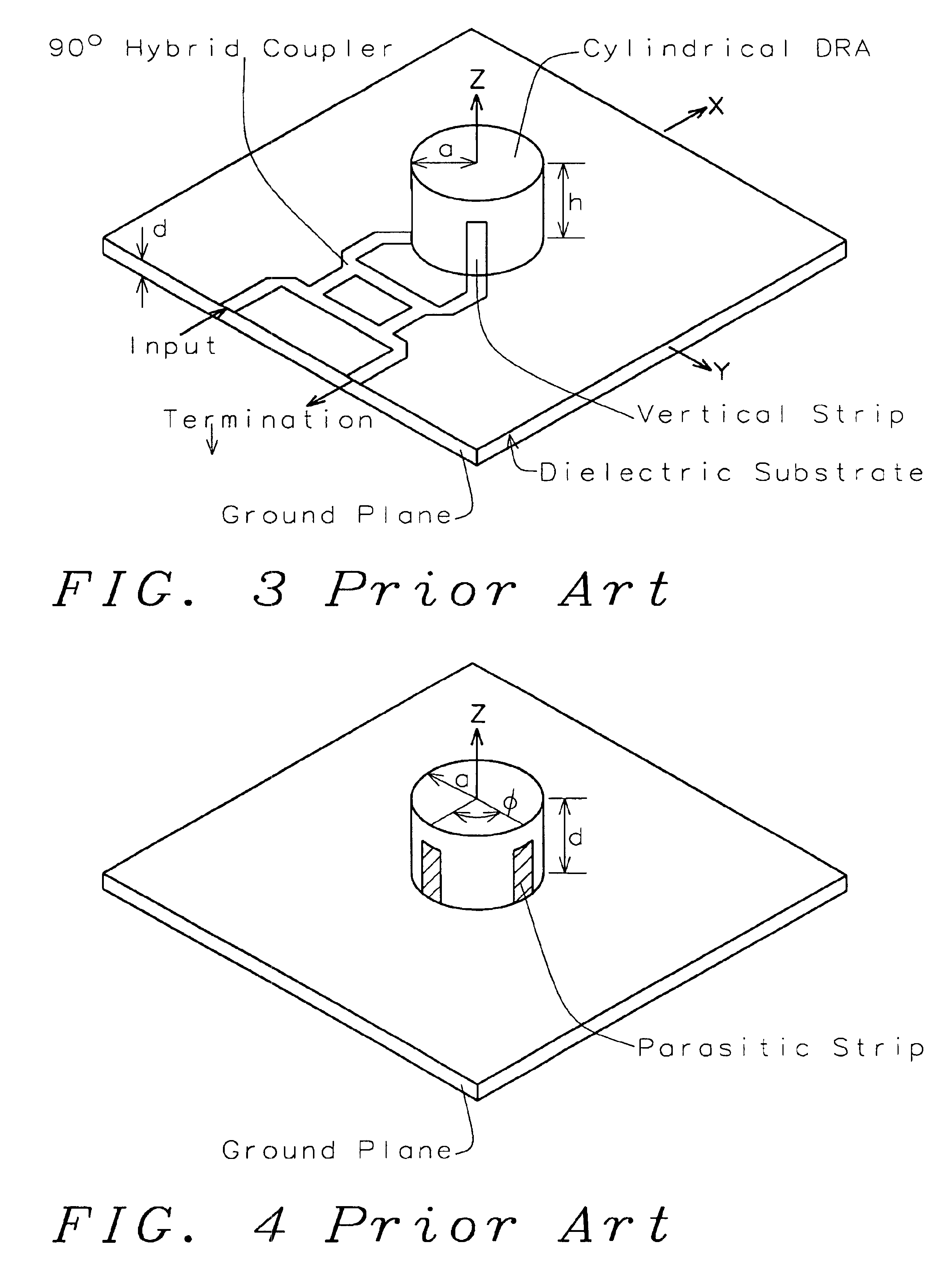 Packaged integrated antenna for circular and linear polarizations