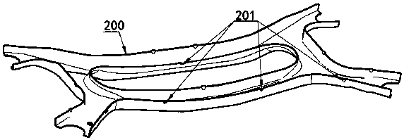 Back auxiliary frame assembly of automobile