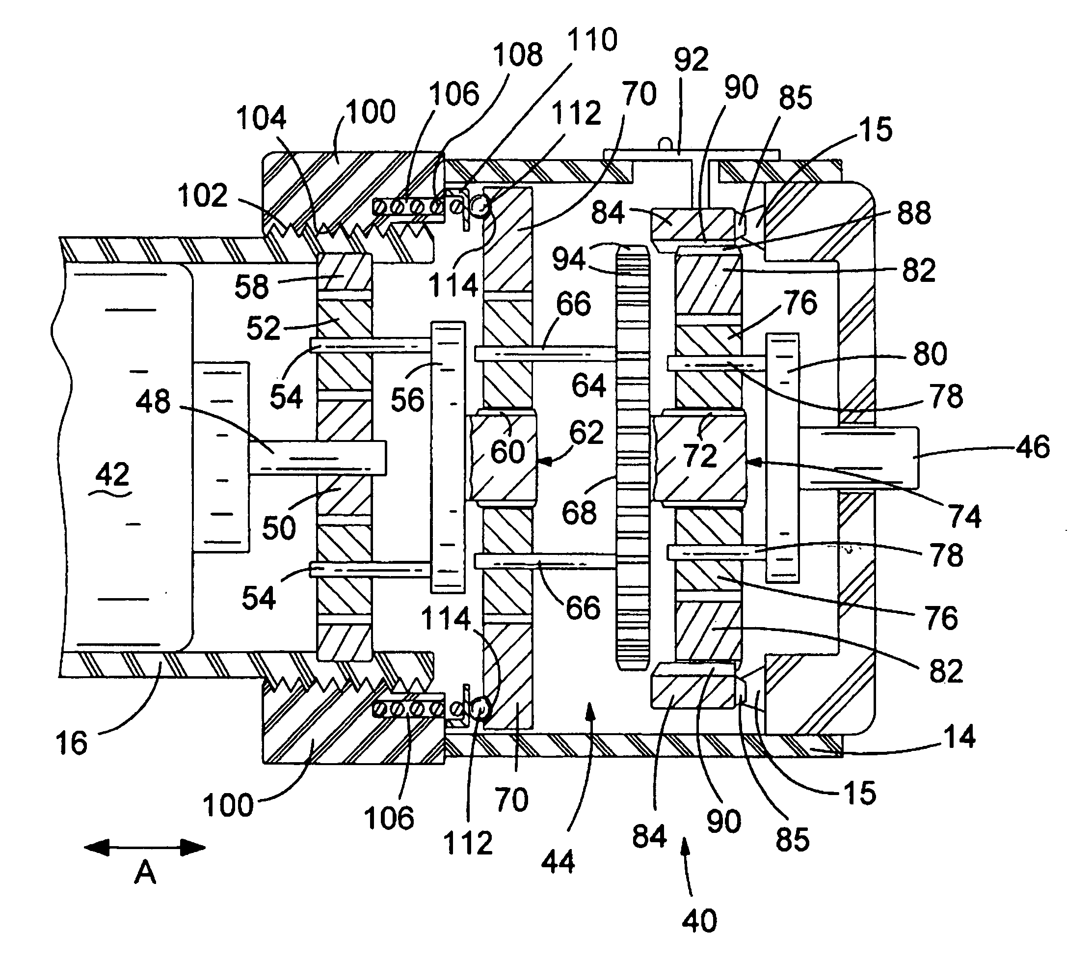 Power tool gear-train and torque overload clutch therefor