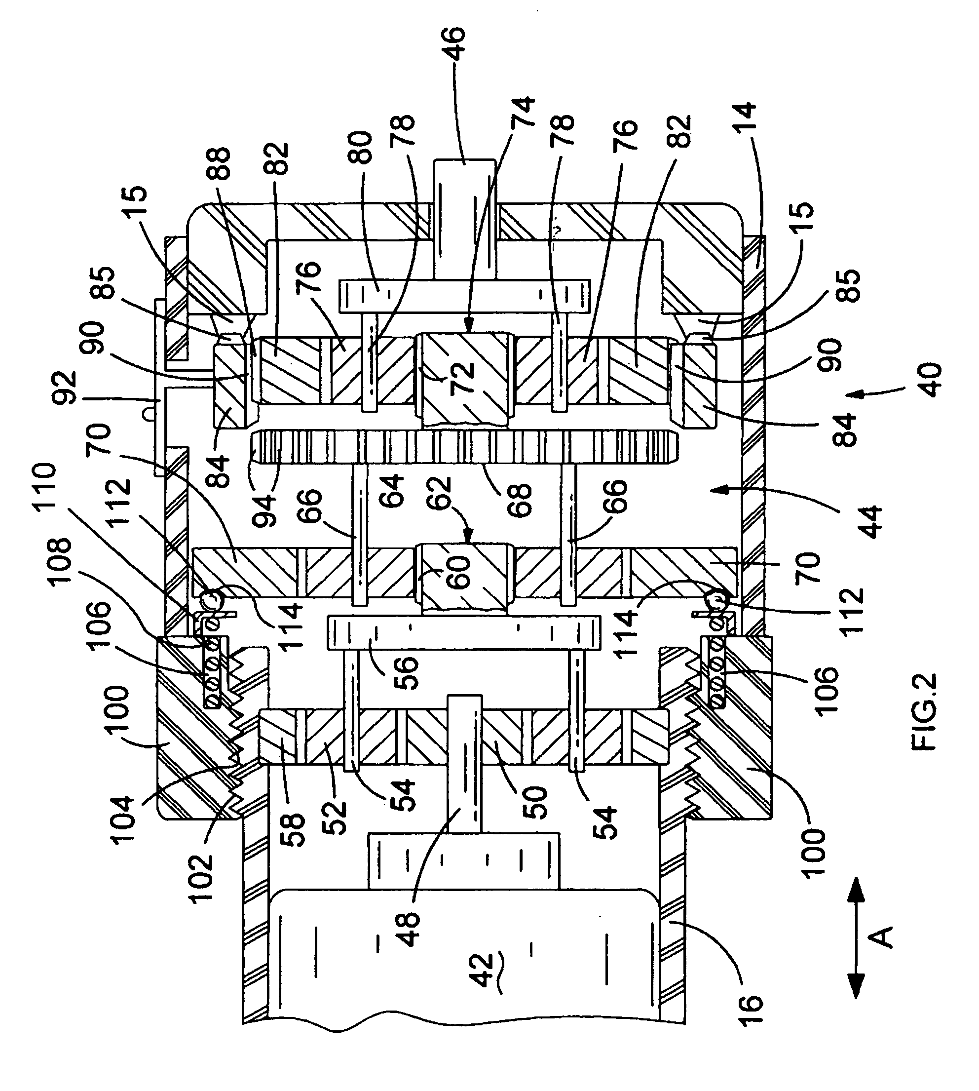 Power tool gear-train and torque overload clutch therefor