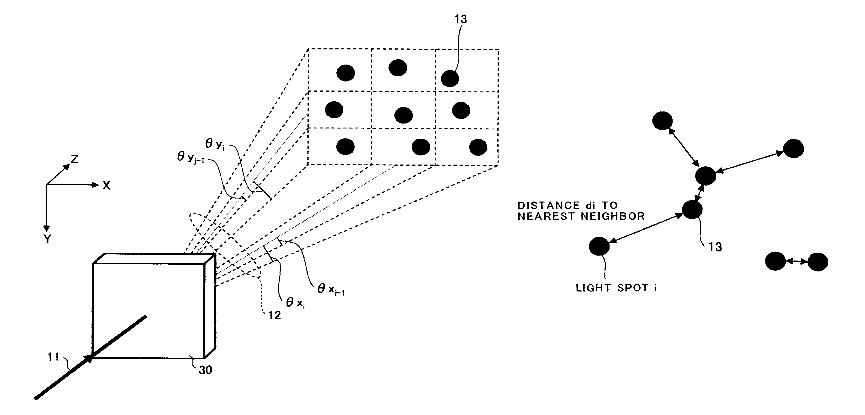 Diffractive optical element and measuring device