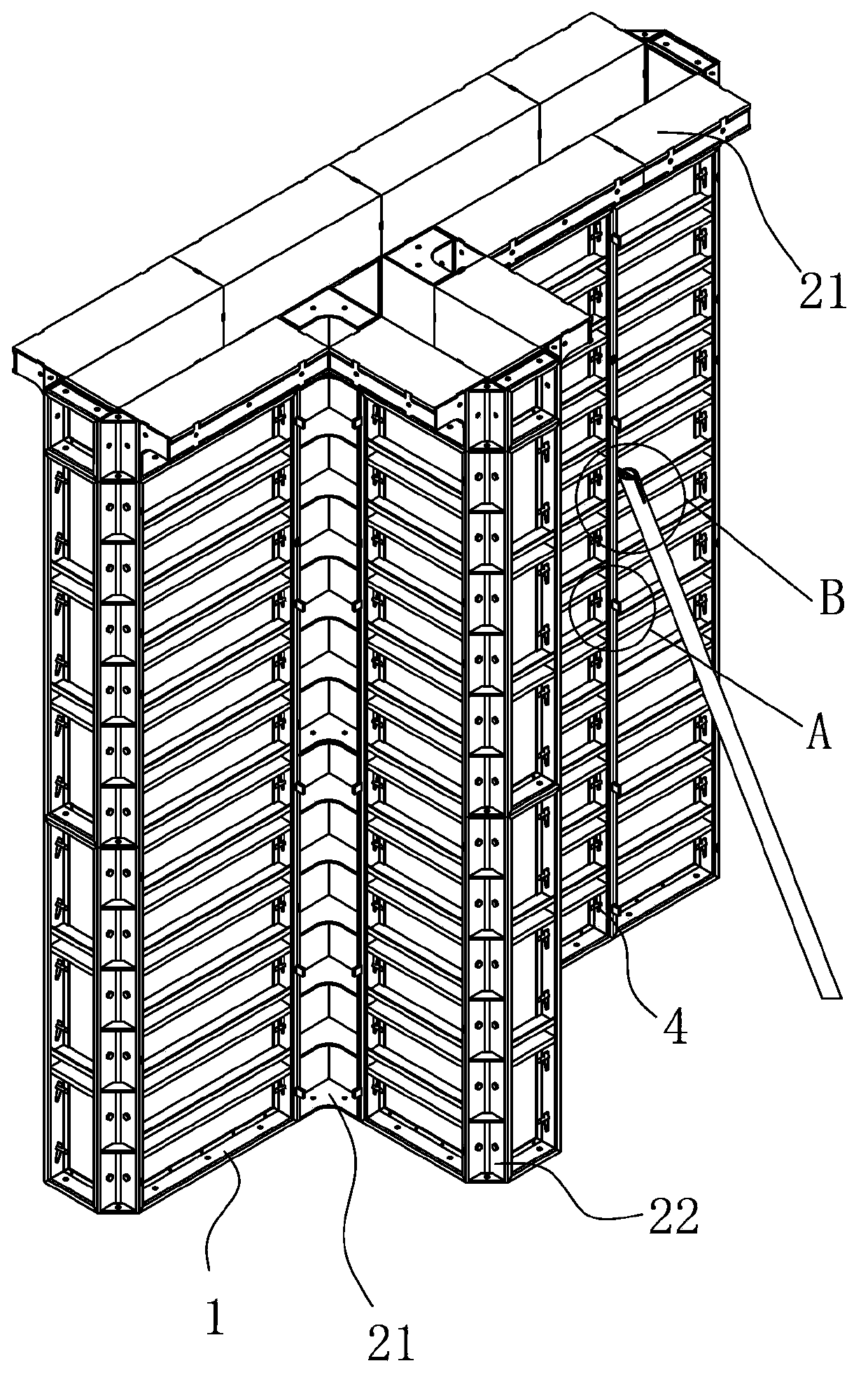 Building template for aluminum frame wood-plastic plate