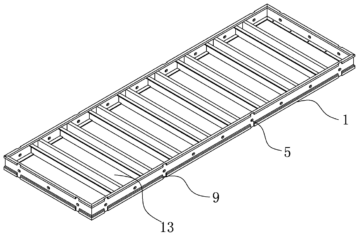 Building template for aluminum frame wood-plastic plate