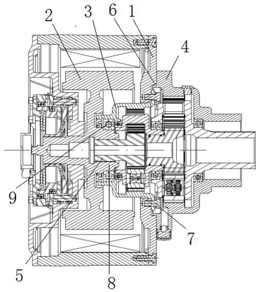 Lightweight connection method and device based on limited space driving motor and speed reducer