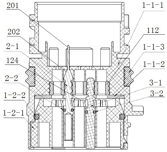 Cylinder penetrating connector