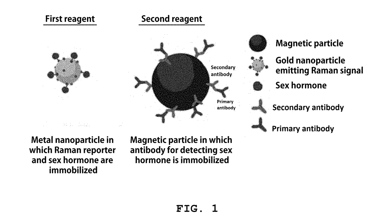 Reagent kit for detecting sex hormone and method for detecting sex hormone using same