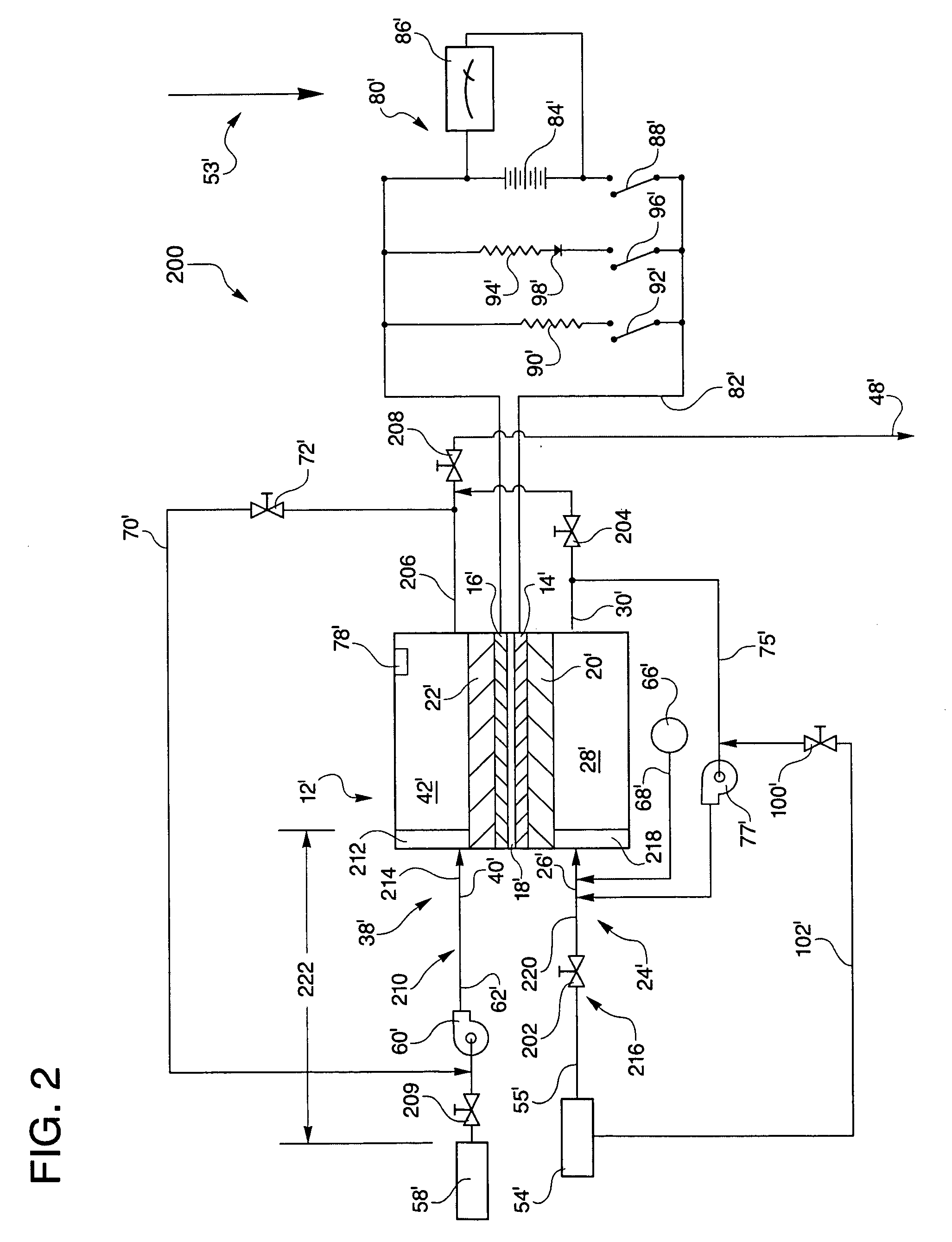 Hydrogen passivation shut down system for a fuel cell power plant