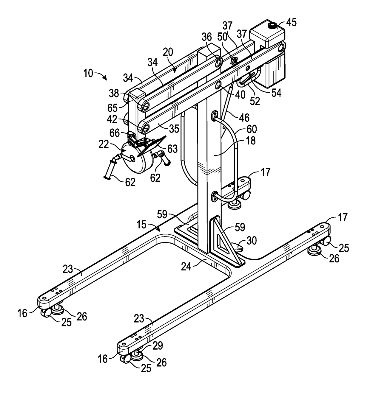 Exercise machine and method for use in a supine position