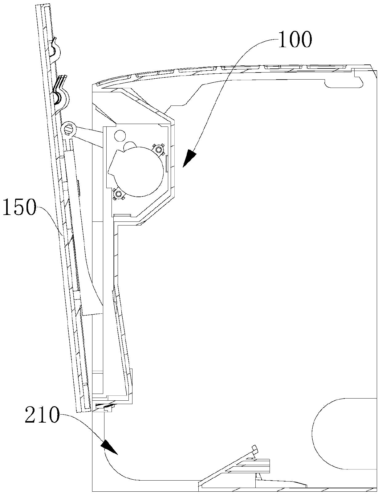 Panel lifting mechanism and air conditioner