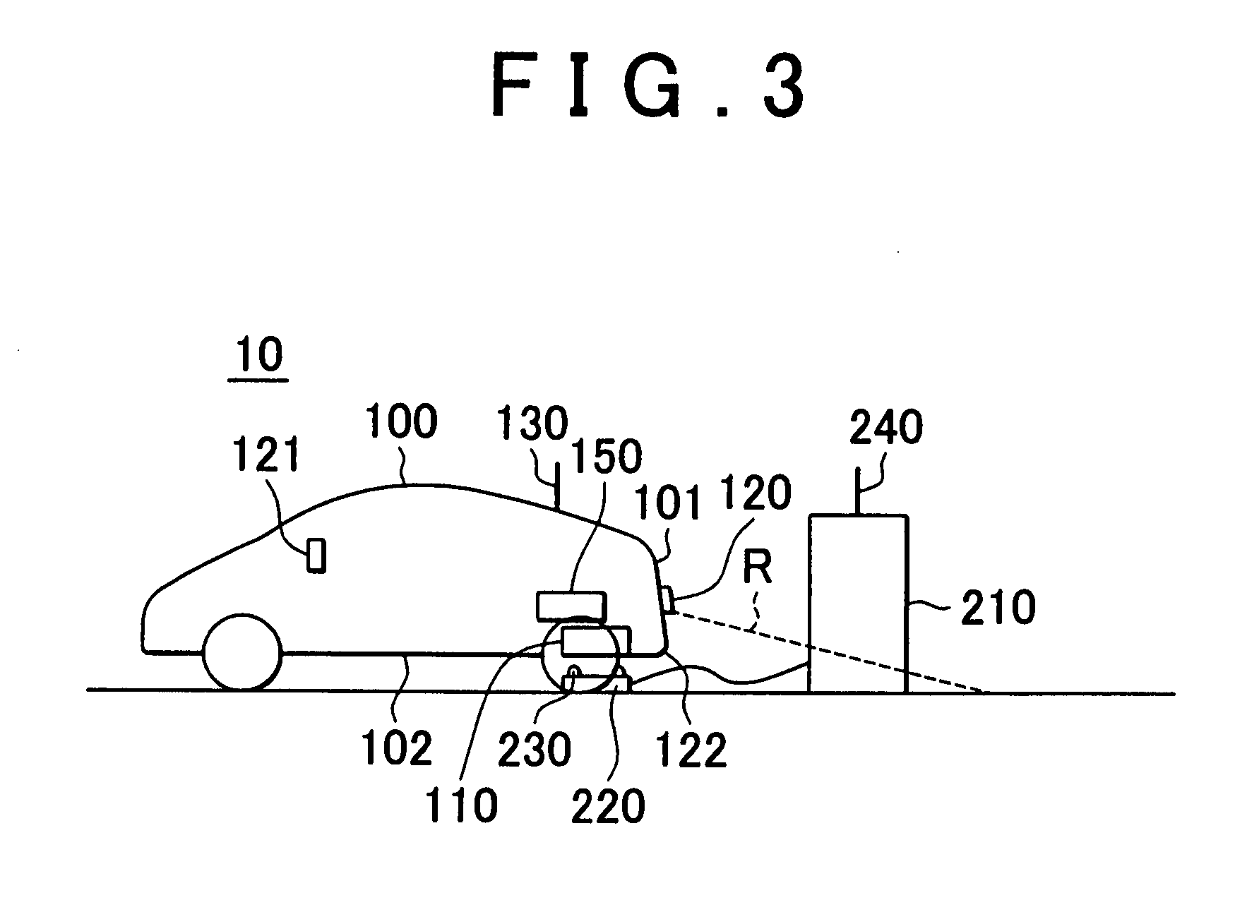 Inductively charged vehicle with automatic positioning