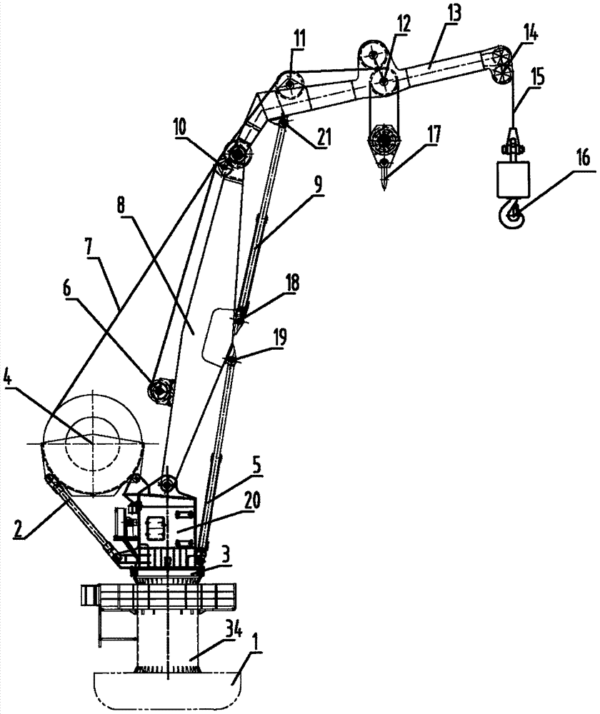 Foldable crane