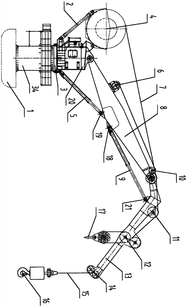 Foldable crane