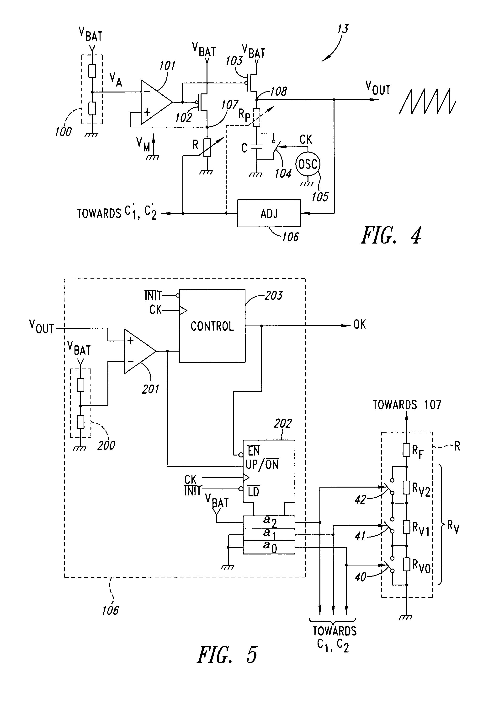 Auto-adjustment of RC cells within a circuit