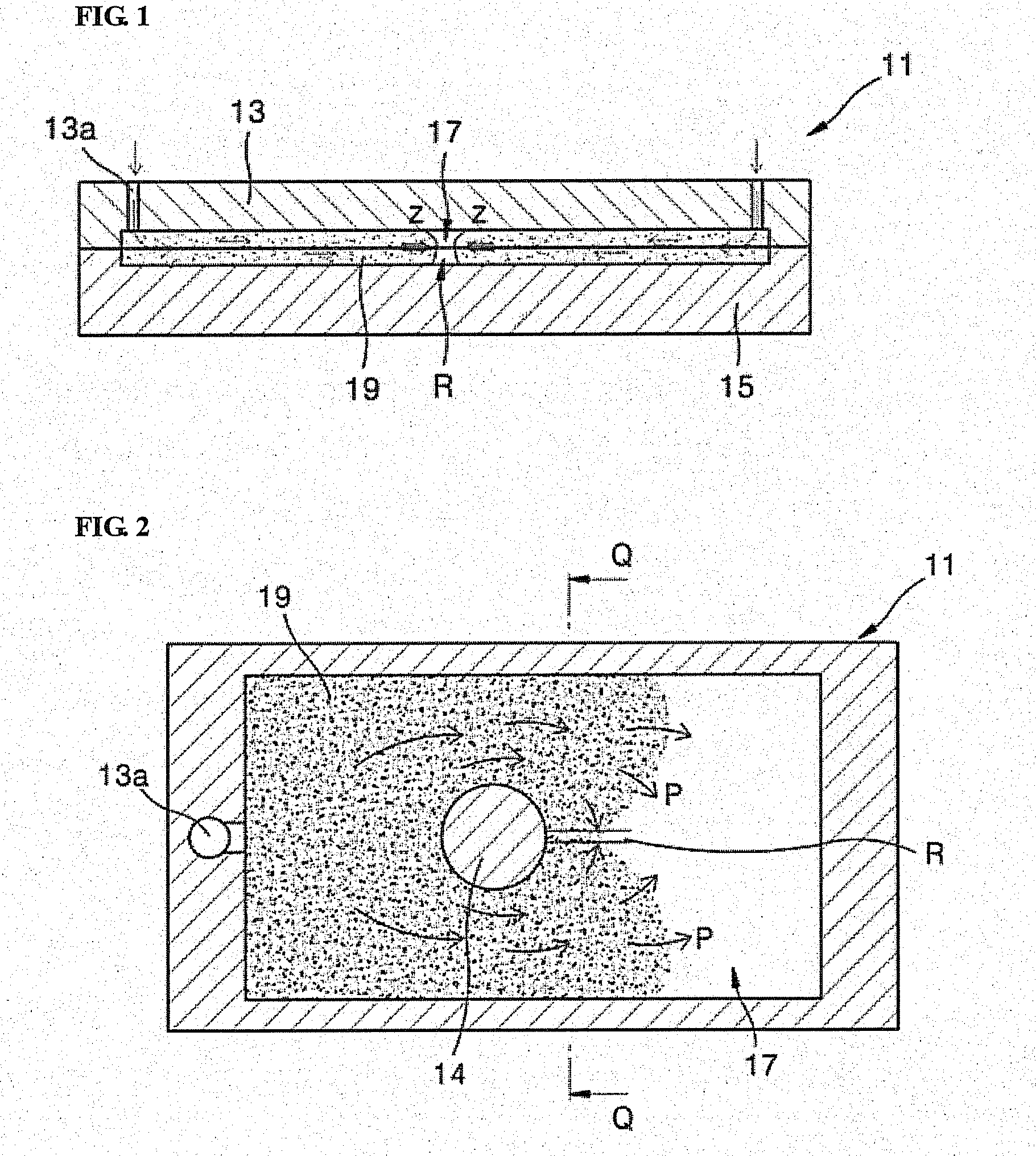 Injection mold having shearing flow making part