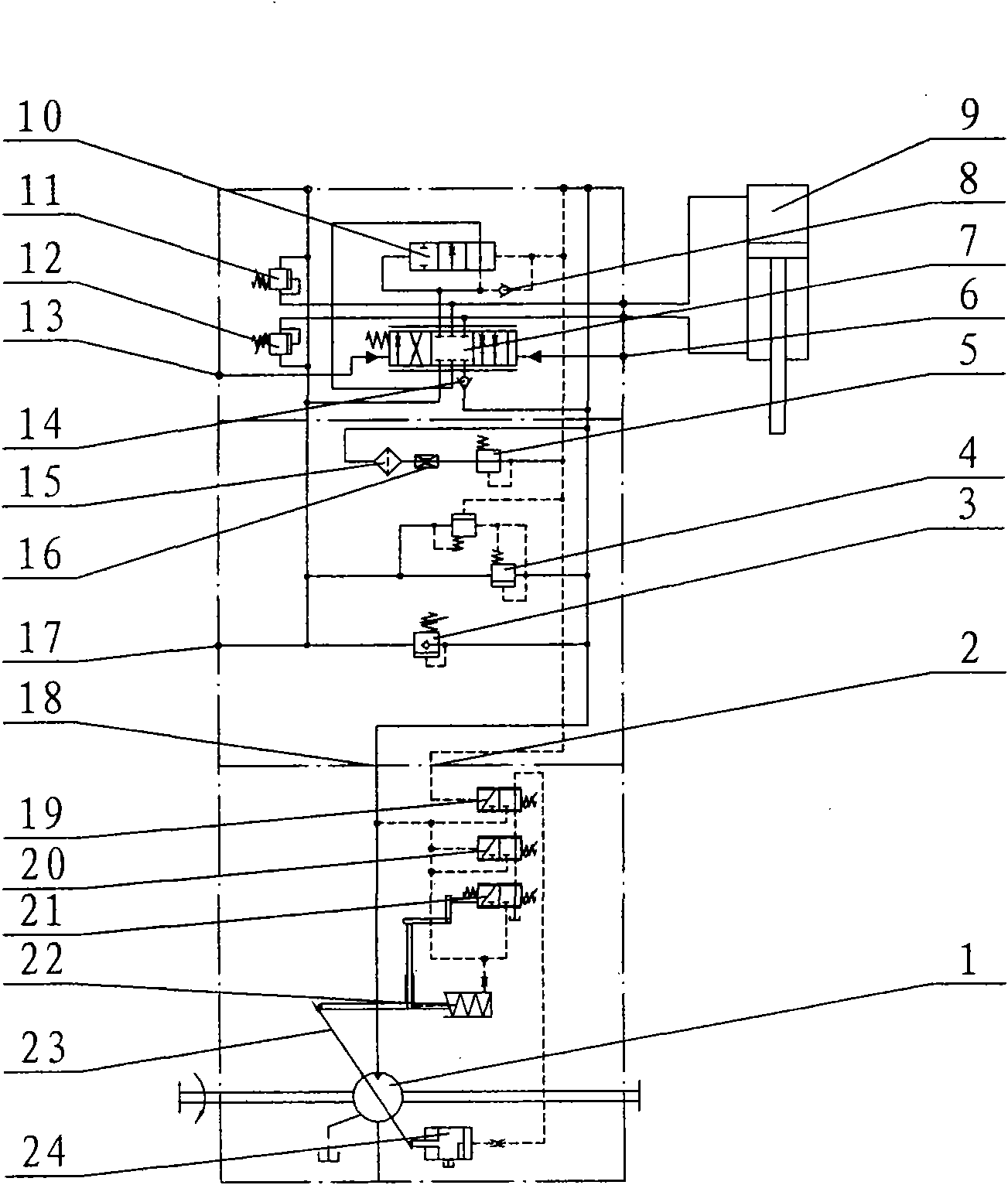 Multiple directional control valve system for return oil throttle control with load sensitive pressure compensation