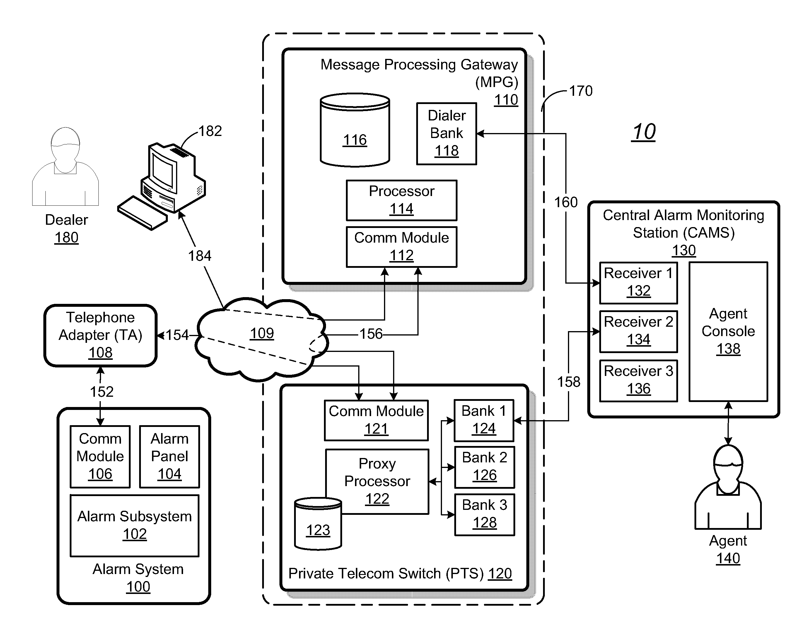 Delivery of alarm system event data and audio