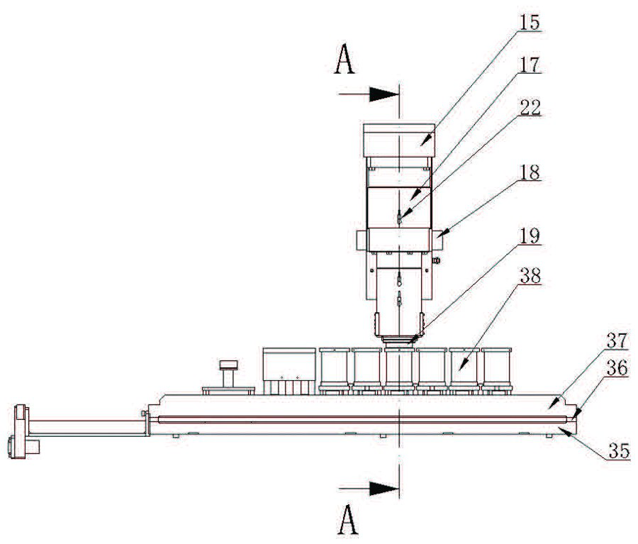 Electric servo main transmission bus punching device