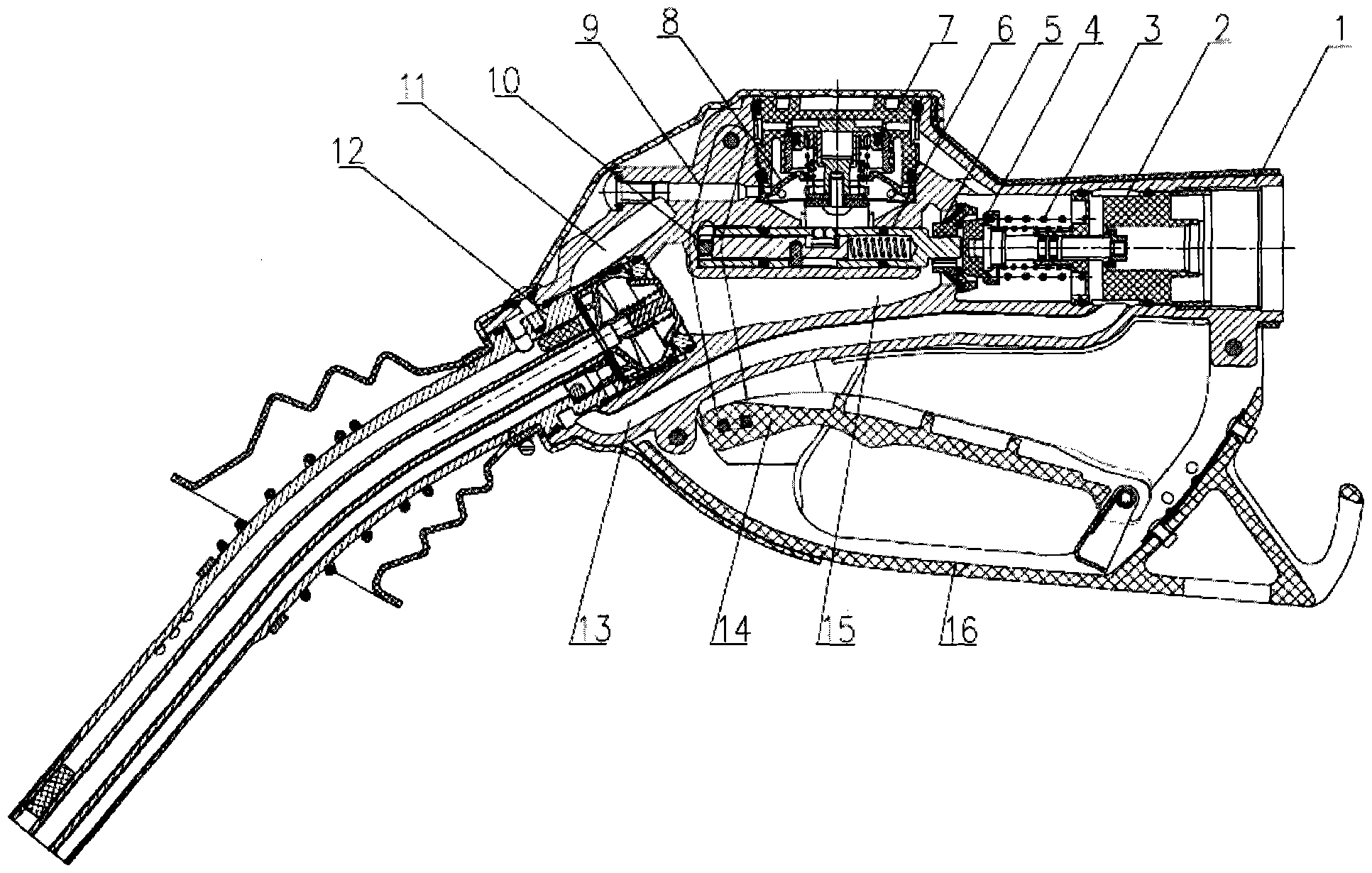 Self-sealing oil gun for oil gas recovery