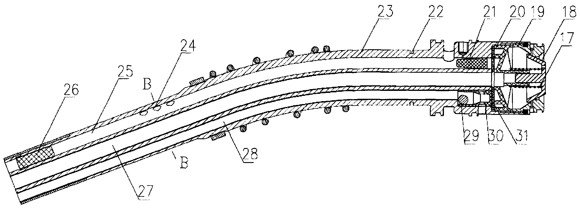 Self-sealing oil gun for oil gas recovery